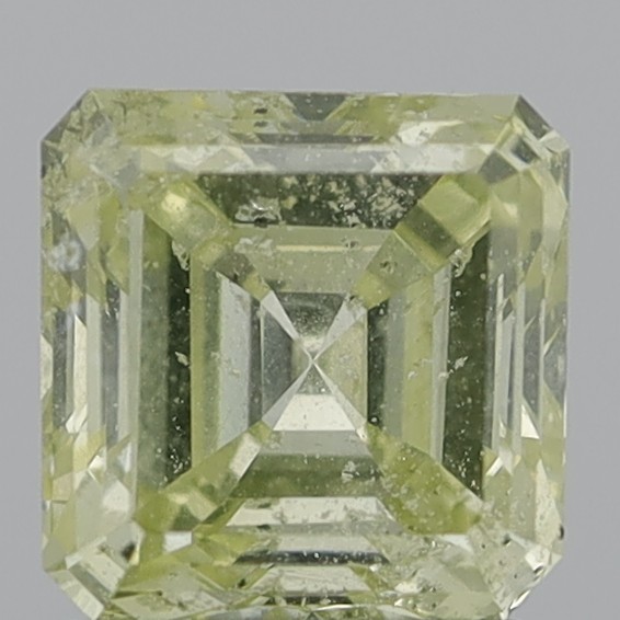 2.03 Carat Emerald Square Fancy Light Yellow I1