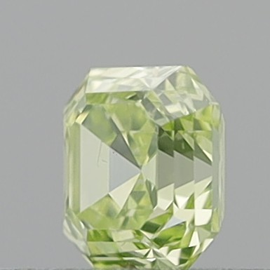 0.41 Carat Emerald Step Cut Fancy Intense Greenish Yellow VS2