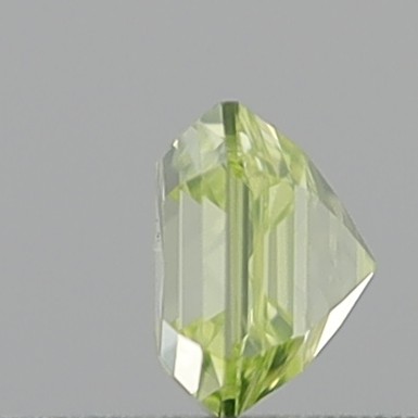 0.41 Carat Emerald Step Cut Fancy Intense Greenish Yellow VS2
