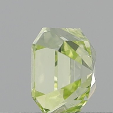0.41 Carat Emerald Step Cut Fancy Intense Greenish Yellow VS2