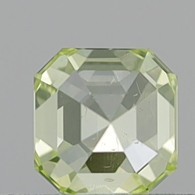 0.41 Carat Emerald Step Cut Fancy Intense Greenish Yellow VS2