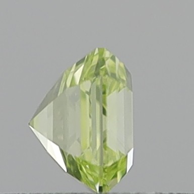 0.41 Carat Emerald Step Cut Fancy Intense Greenish Yellow VS2