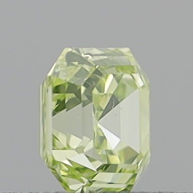 0.41 Carat Emerald Step Cut Fancy Intense Greenish Yellow VS2