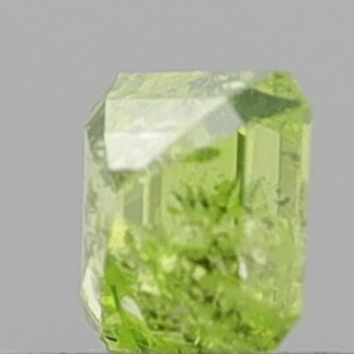 0.45 Carat Emerald Step Cut Fancy Intense Greenish Yellow I2