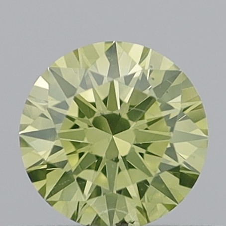 0.53 Carat Round Brilliant Fancy Intense Brownish Yellow VS2