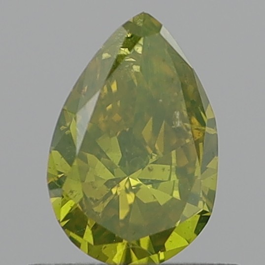 0.57 Carat Pear Brilliant Fancy Intense Brownish Yellow SI2