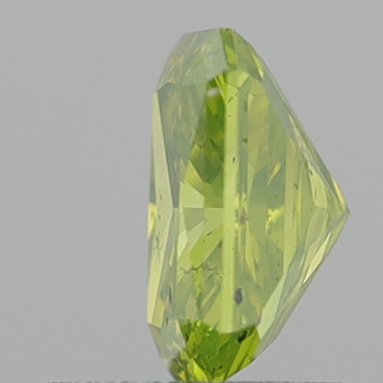 1.31 Carat Rectangular Modified Brilliant Fancy Intense Greenish Yellow SI2