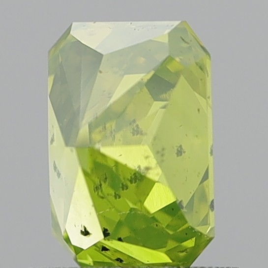 1.31 Carat Rectangular Modified Brilliant Fancy Intense Greenish Yellow SI2