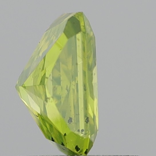 1.31 Carat Rectangular Modified Brilliant Fancy Intense Greenish Yellow SI2