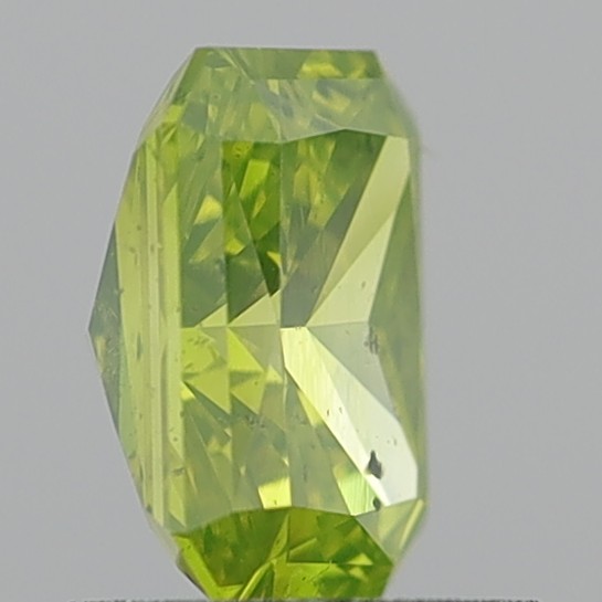 1.31 Carat Rectangular Modified Brilliant Fancy Intense Greenish Yellow SI2