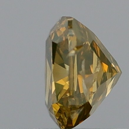 0.75 Carat Cushion Brilliant Fancy Deep Brownish Yellow I1