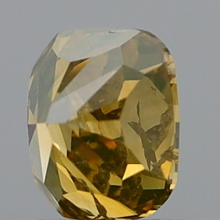0.75 Carat Cushion Brilliant Fancy Deep Brownish Yellow I1