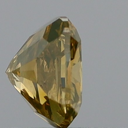 0.75 Carat Cushion Brilliant Fancy Deep Brownish Yellow I1
