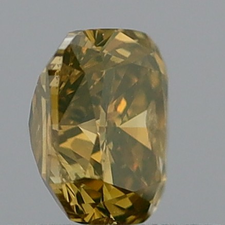 0.75 Carat Cushion Brilliant Fancy Deep Brownish Yellow I1
