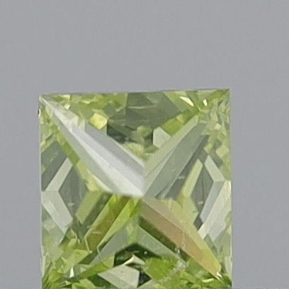 0.38 Carat Princess Fancy Intense Greenish Yellow I1