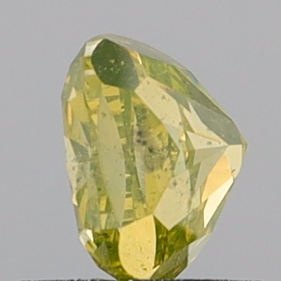 1.41 Carat Cushion Modified Brilliant Fancy Greenish Yellow I1