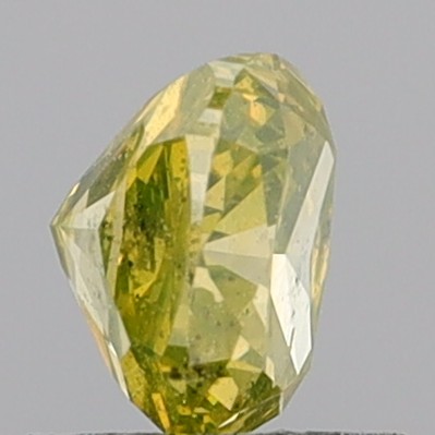 1.41 Carat Cushion Modified Brilliant Fancy Greenish Yellow I1