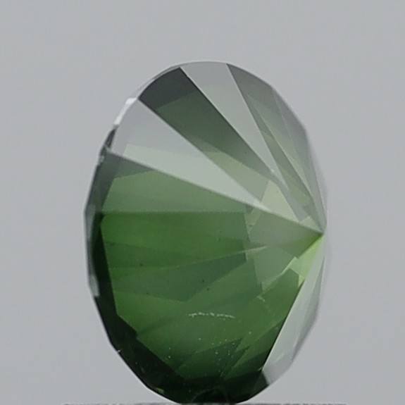1.01 Carat Round Fancy Deep Yellowish Green SI2