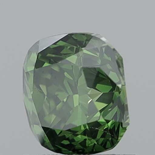 1.50 Carat Cushion Modified Brilliant Fancy Deep Yellowish Green SI2