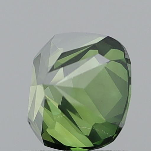 1.50 Carat Cushion Modified Brilliant Fancy Deep Yellowish Green SI2