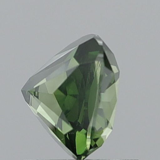 1.50 Carat Cushion Modified Brilliant Fancy Deep Yellowish Green SI2