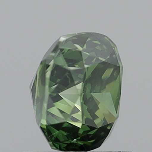 1.50 Carat Cushion Modified Brilliant Fancy Deep Yellowish Green SI2