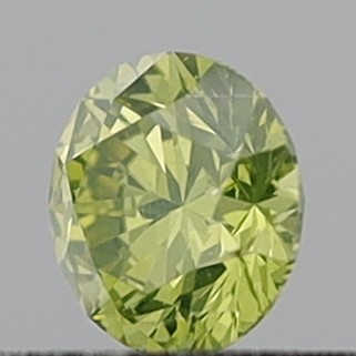0.35 Carat Round Brilliant Fancy Intense Greenish Yellow VS1