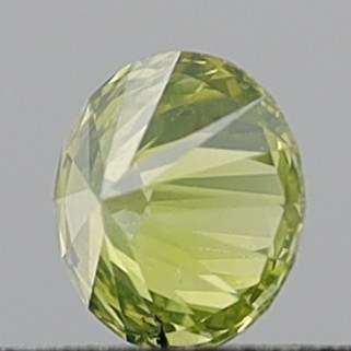 0.35 Carat Round Brilliant Fancy Intense Greenish Yellow VS1