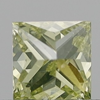 0.46 Carat Princess Step Cut Fancy Brownish Yellow I1