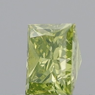 0.42 Carat Princess Fancy Greenish Yellow SI1
