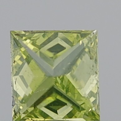 0.42 Carat Princess Fancy Greenish Yellow SI1