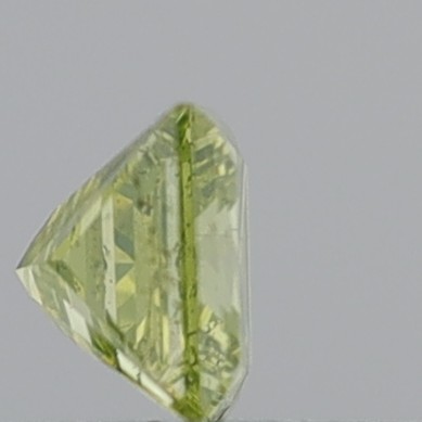0.42 Carat Princess Fancy Greenish Yellow SI1