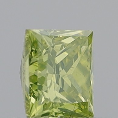 0.42 Carat Princess Fancy Greenish Yellow SI1