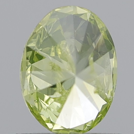0.76 Carat Oval Brilliant Fancy Greenish Yellow I1