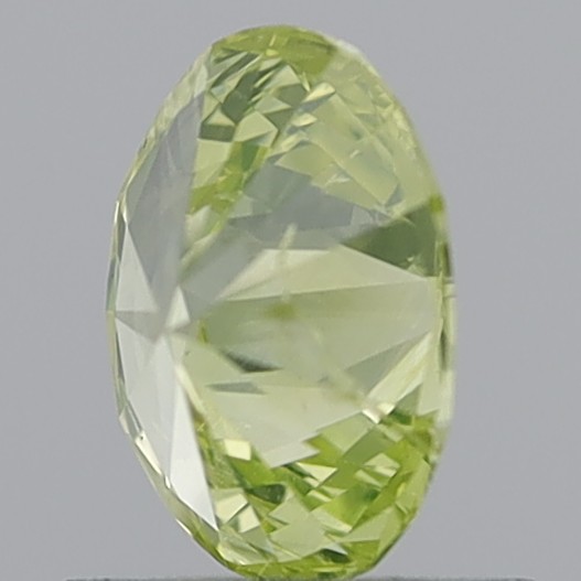 0.76 Carat Oval Brilliant Fancy Greenish Yellow I1