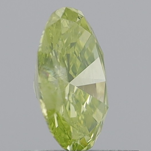 0.76 Carat Oval Brilliant Fancy Greenish Yellow I1