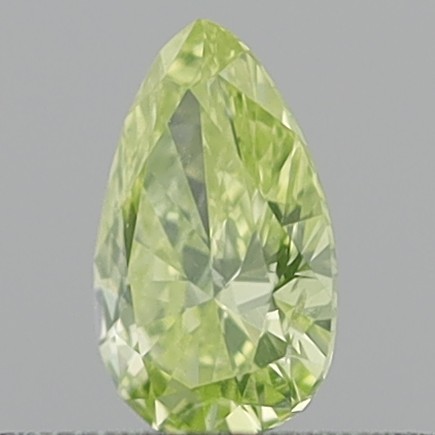 0.29 Carat Pear Brilliant Fancy Intense Greenish Yellow SI2