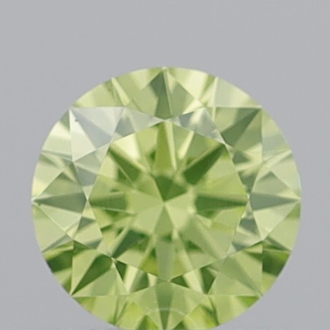 0.52 Carat Round Brilliant Fancy Intense Greenish Yellow VS1