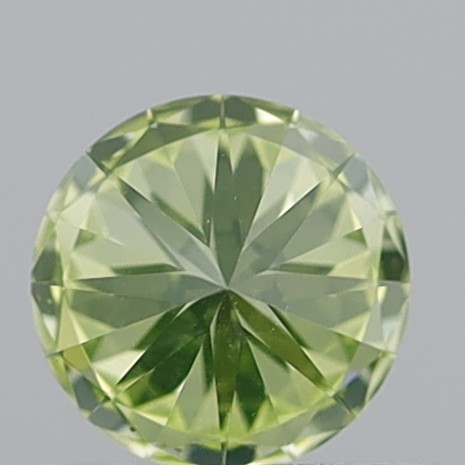 0.52 Carat Round Brilliant Fancy Intense Greenish Yellow VS1