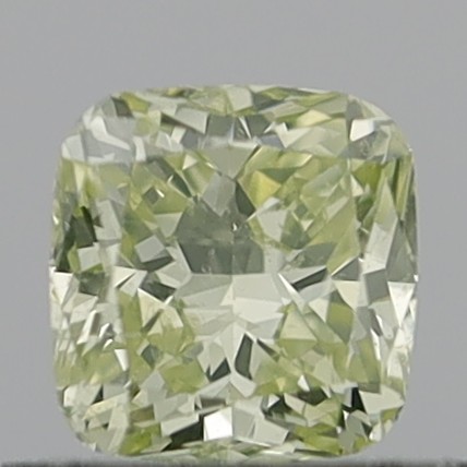 0.58 Carat Cushion Modified Brilliant Fancy Yellow VVS2