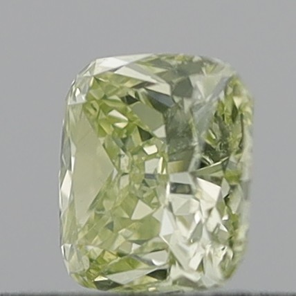 0.58 Carat Cushion Modified Brilliant Fancy Yellow VVS2