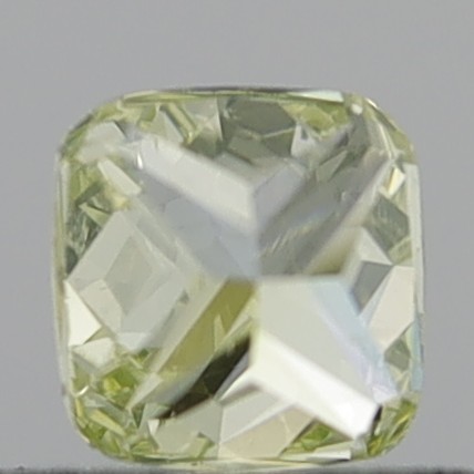 0.58 Carat Cushion Modified Brilliant Fancy Yellow VVS2