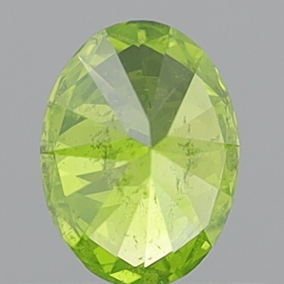 0.61 Carat Oval Brilliant Fancy Vivid Yellowish Green SI2
