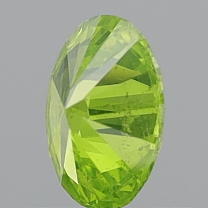 0.61 Carat Oval Brilliant Fancy Vivid Yellowish Green SI2