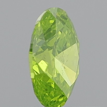 0.61 Carat Oval Brilliant Fancy Vivid Yellowish Green SI2