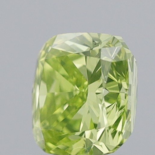 1.20 Carat Cushion Brilliant Fancy Intense Greenish Yellow VVS1