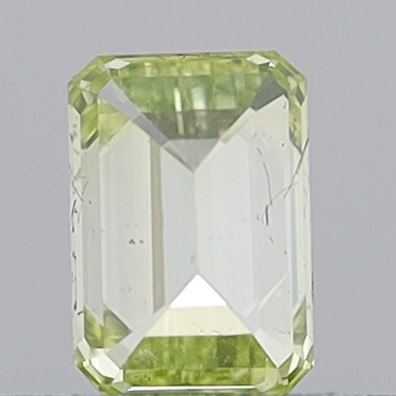 0.35 Carat Emerald Step Cut Fancy Light Greenish Yellow VS1