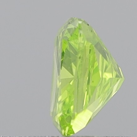 0.68 Carat Cushion Modified Brilliant Fancy Vivid Yellowish Green SI1