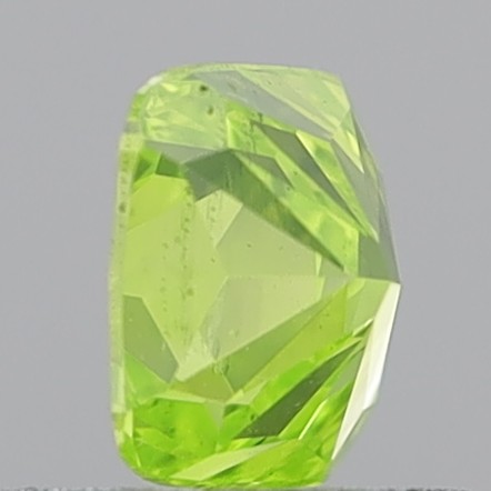 0.68 Carat Cushion Modified Brilliant Fancy Vivid Yellowish Green SI1