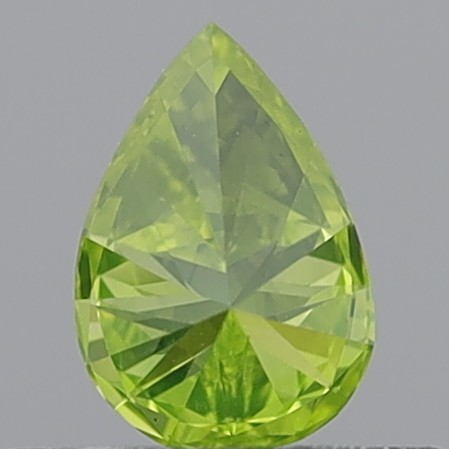 0.37 Carat Pear Brilliant Fancy Intense Greenish Yellow VS2